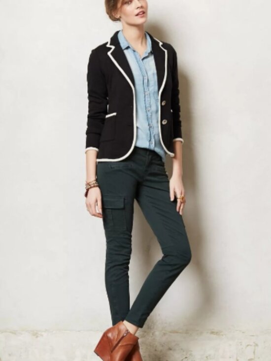 Moth Sweaters - MOTH Anthropologie Joliet Knit Blazer Pockets Size M NWT